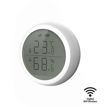 Bakeey Tuya Zigbee WIFI Wireless Smart Temperature and Humidity Sensor  LCD Screen Use With Gateway