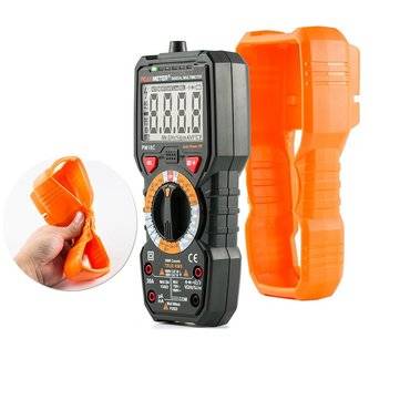 PEAKMETER Digital Multimeter PM18C with True RMS AC/DC Voltage Resistance Capacitance Frequency Temp