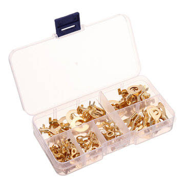 150pcs Ring Type Gold Terminals Golden Brass Non-insulated Crimp Terminals Connectors 3.2mm-10.2mm C