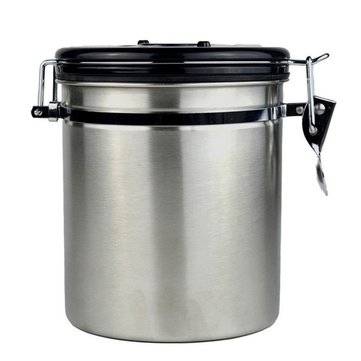 Coffee Beans Sealed Can Cup with Exhaust Valve Stainless Steel Tea Canister (TYPE: .A)