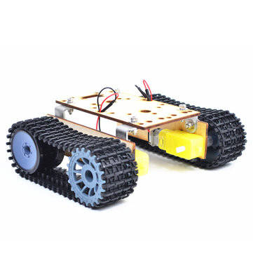 Small Hammer DIY Smart Wooden RC Robot Tank With Plastic Crawler Belt TT Motor For Arduino UNO
