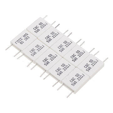 50pcs BPR56 5W 0.22R 0.22 Ohm 5w Non-inductive Ceramic Cement Resistor Wirewound Resistance