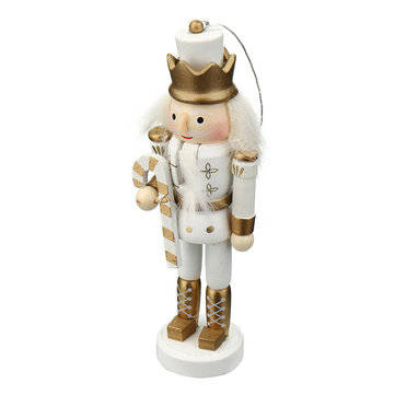 5Pcs Wooden Nutcracker Soldier Handcraft Puppet Doll Toy Ornament Christmas Gift Home Room Decoratio