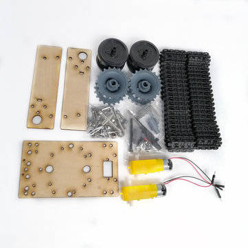 Small Hammer DIY Smart Wooden RC Robot Tank With Plastic Crawler Belt TT Motor For Arduino UNO