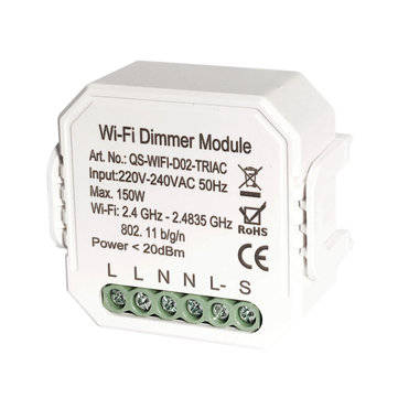 QS-WIFI-D02-TRIAC DIY Smart WiFi Light LED Dimmer Switch Smart Life/Tuya APP Remote Control 1/2 Way