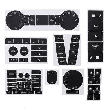 Car Matte Black Worn Button Repair Kit Stickers Decals For VW Volkswagen Touareg 20042009