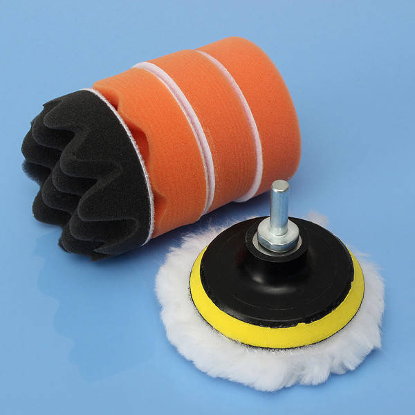 6PCS 3 Inch Buffing Pad Kit For Polishing Car With M10 Drill Adapter