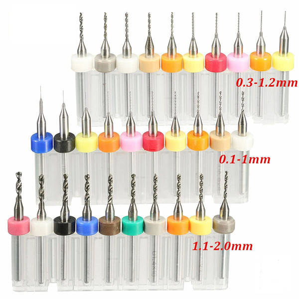 Drillpro DB-P1 10pcs Tungsten Steel Hard Alloy PCB CNC Drill Bits For Circuit Boards PCB Drill Bit
