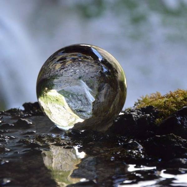 New 50/100/120/150mm K9 Crystal Photography Lens Ball Photo Prop Background Deco