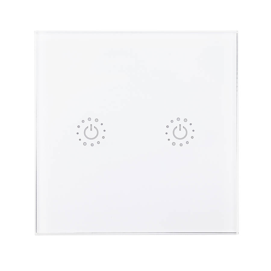 New Tuya Smart Life EU 2 Gang Smart WIFI Light Switch Interruptor Touch Wall Power Switch App