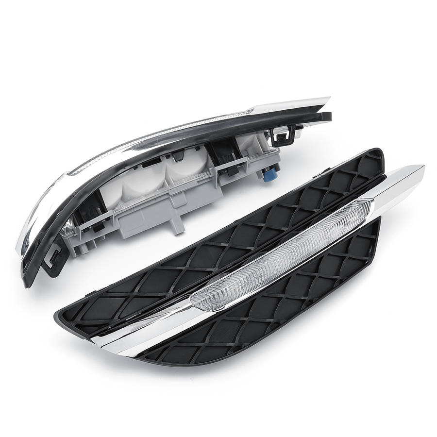 2Pcs LED Daytime Running Lights DRL Fog Lamp for Benz W204 C-Class 11-13