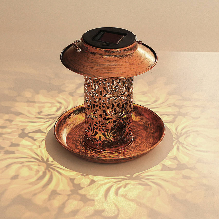 Metal Waterproof Hanging LED Solar Bird Feeder Hummingbird  Outdoor Balcony Outdoor for Feeding Tool