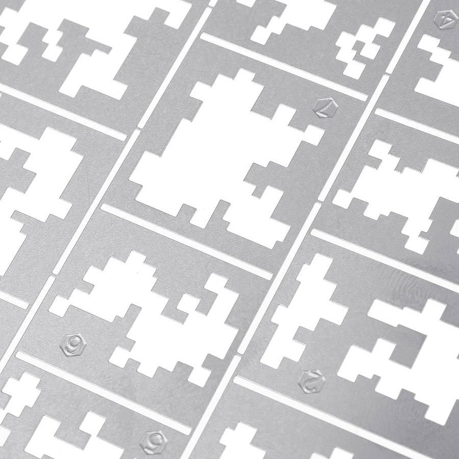 1/35 Stainless Steel AFV Digital Camo Spray Template Stenciling Leakage Spray Mould