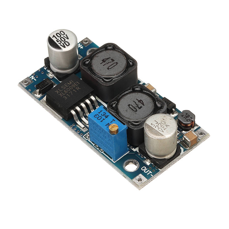 2Pcs DC-DC Boost Buck Adjustable Step Up Step Down Automatic Converter XL6009 Module Suitable For So