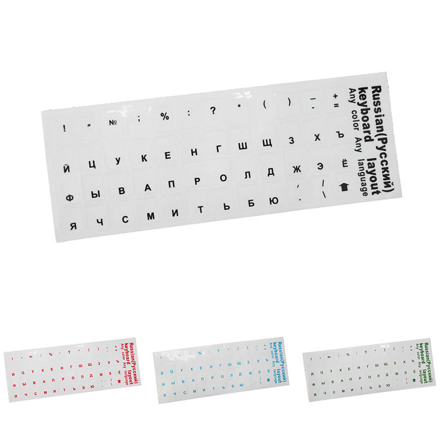 Russian Laptop Keyboard Sticker Keycap Stickers Transparent Cover Notebook Desktop Laptop