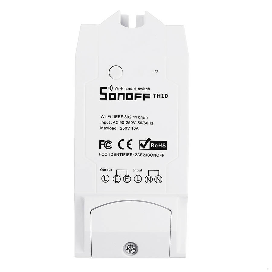 SONOFF TH10 DIY 10A 2200W Smart Home WIFI Wireless Temperature Humidity Thermostat Switch