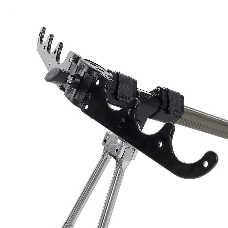 Aluminum Alloy Fishing Rod Holder Adjustable Retractable Fishing Pole Ground Stand Ro...-(Size 1.5M)