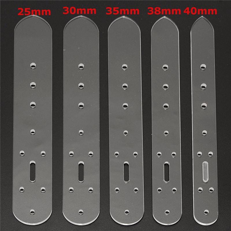 5 Pcs Practical Head Buckle Belt Leather Craft Tool Acrylic Boletus End Models Stencil Set