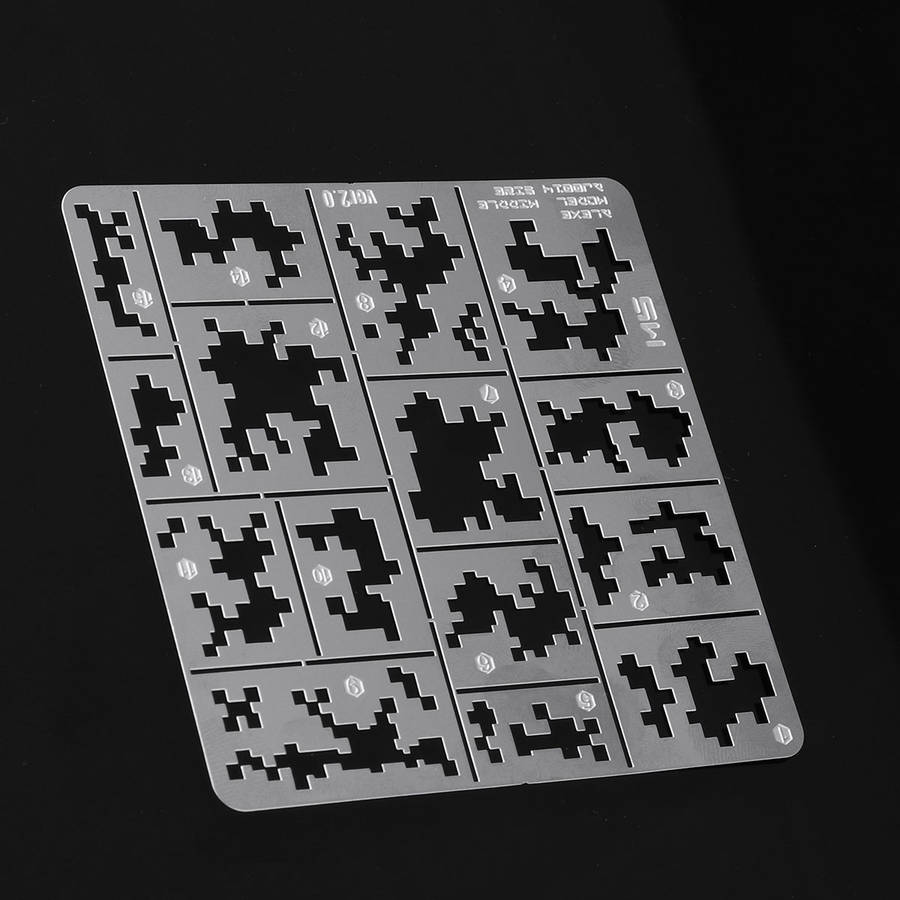 1/35 Stainless Steel AFV Digital Camo Spray Template Stenciling Leakage Spray Mould