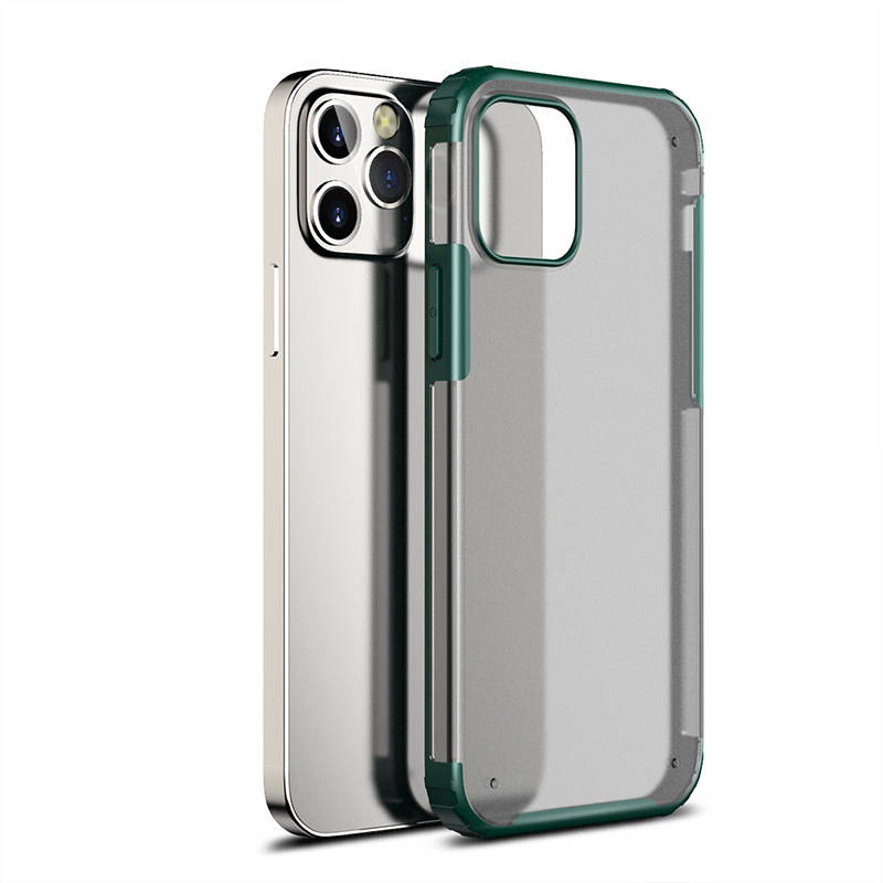Bakeey for iPhone 12 Pro Max 6.7 Case Translucent Anti-Fall Hard PC & Soft TPU Edge Protective Case