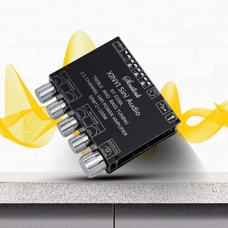 XY-S100L TPA3116D2 bluetooth 5.0 Subwoofer Amplifier Board 50WX2+100W 2.1 Channel Power Audio Stereo