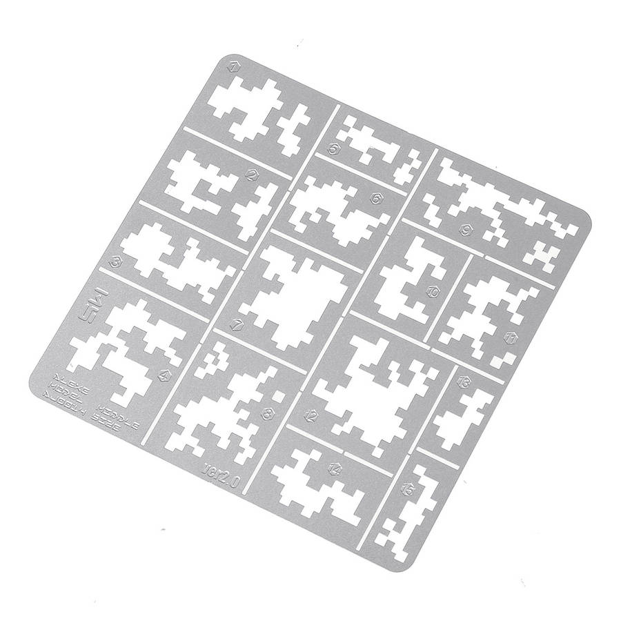 1/35 Stainless Steel AFV Digital Camo Spray Template Stenciling Leakage Spray Mould