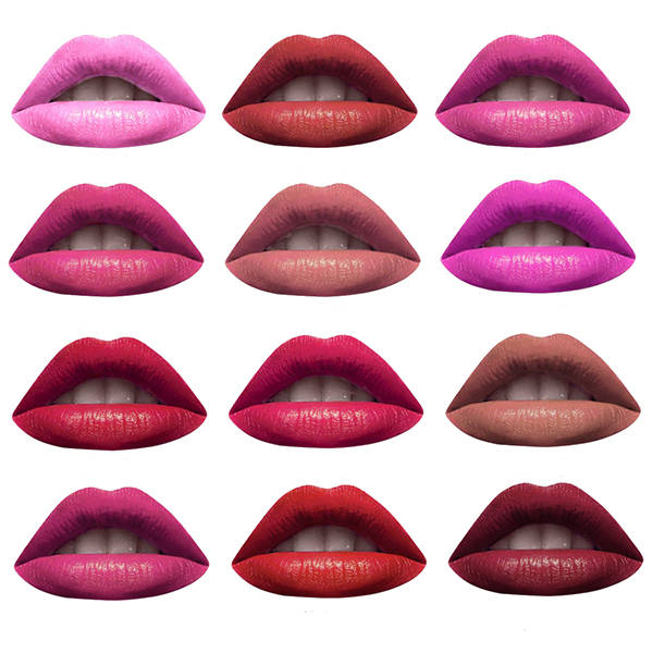 12 Colors Matte Liquid Lip Stick Set Mini Lip Gloss Travel Kit Long-Lasting Waterproof