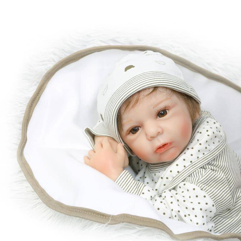 NPK 21'' Reborn Doll Silicone Handmade Lifelike Baby Dolls Realistic Newborn Toy