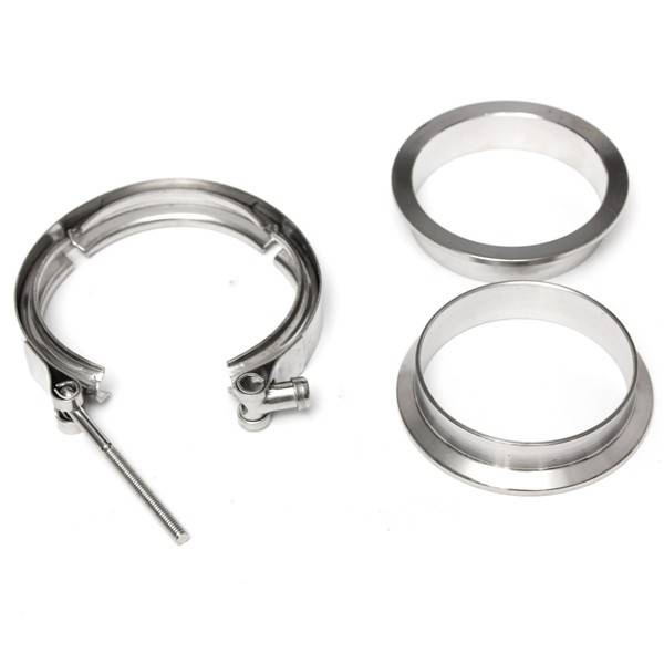 3 Inch Exhaust V-Band Clamps with Flange Down Pipe Intercooler Stainless Univers