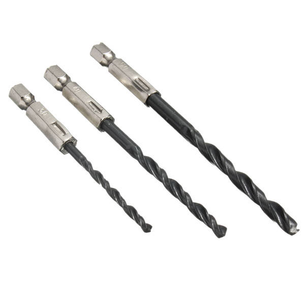 15pcs 3/4/5mm HSS 1/4 Inch Hex Shank Twist Drill Bit