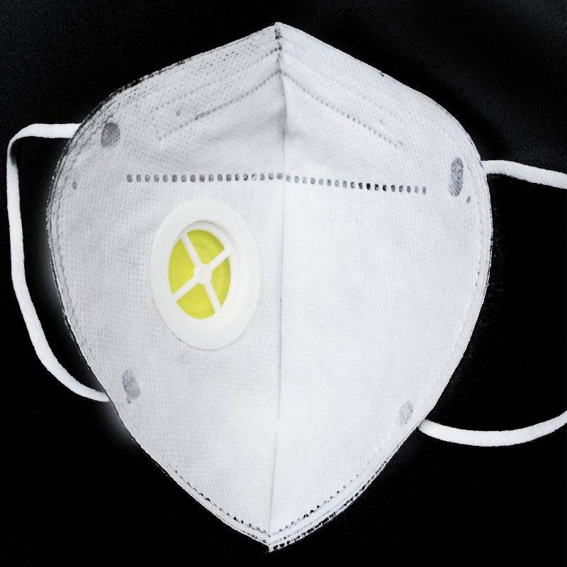 10Pcs Folding Valved Safety Anti-Dust Activated Carbon Charcoal Particulate Respirator Face Mask