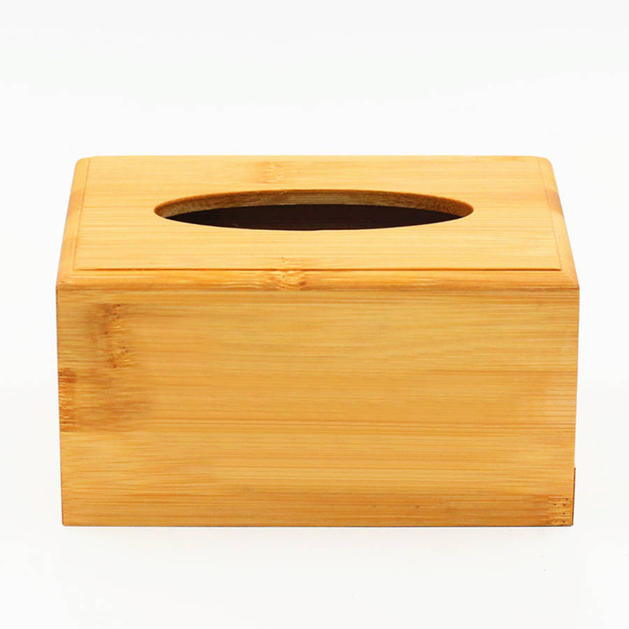 New Creative Plain Wooden Tissue Box Cover Wood Holder Car Home Paper Storage