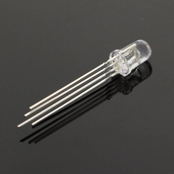 50pcs LED RGB Common Cathode 4-Pin F5 5MM Diode - Free Shipping