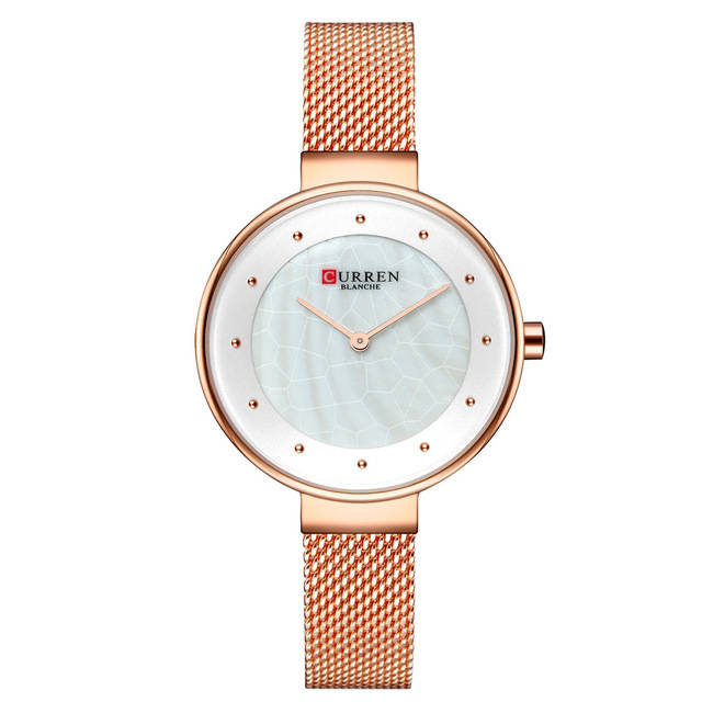 New CURREN 9032 Unique Dial Design Elegant Women Wrist Watch Business Female Qua