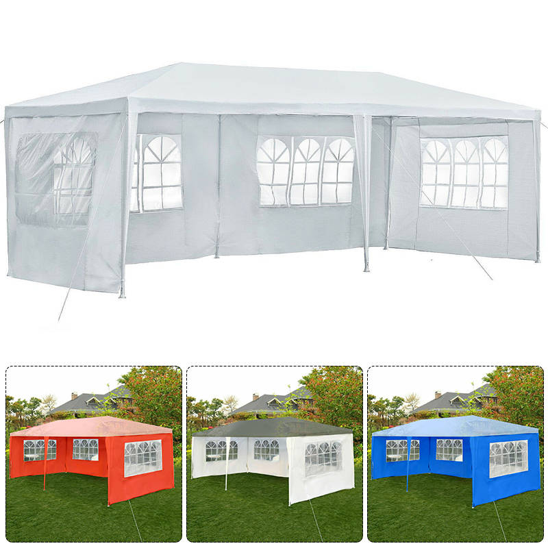 3x12m 4 Side Gazebo Shelter Waterproof Canopy Wall Gazebo Shelter with Window w