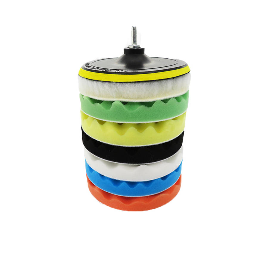 9Pcs 3/4/5/6/7 Inch Car Polishing Sponge Pad Kit For Car Cleaning Tools (Size 4 Inch)