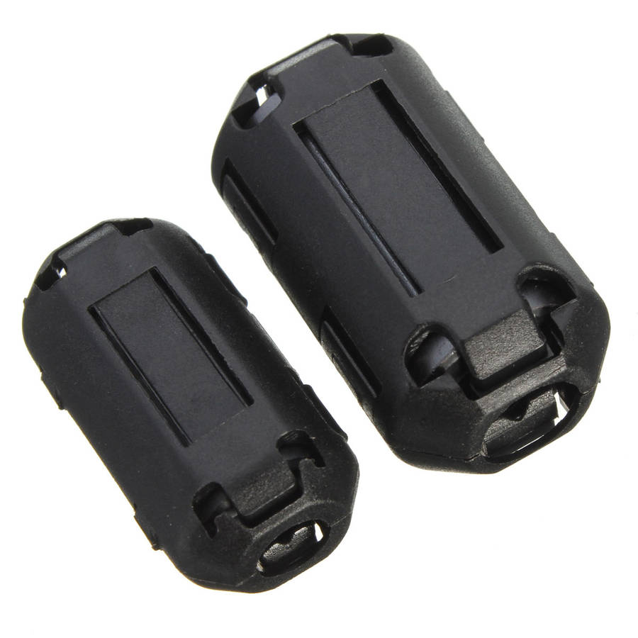10Pcs Black Cable Wire Clamp Clip RFI EMI EMC Noise Filters Ferrite Core Case