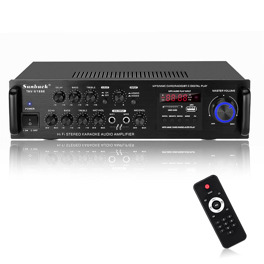 Sunbuck TAV-6188E 2000W bluetooth5.0 Audio Amplifier Stereo Home Theater AMP Ca
