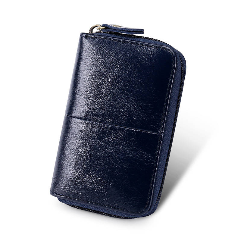 New Leather Card Bag Certificate Package Bank Card Bus Card Sets Card Holder