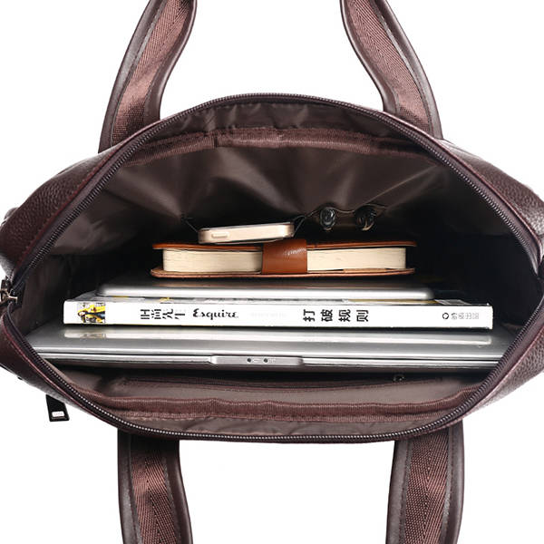 Men Genuine Leather Business Handbag Laptop Bags Briefcase Shoulder Bag