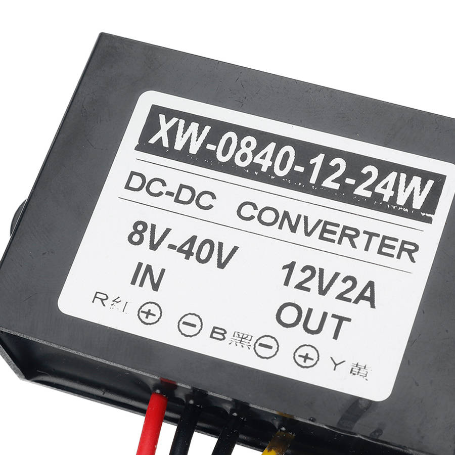 Waterproof 8-40V to 12V 2A Buck Regulator 12V 24W Automatic Step up and