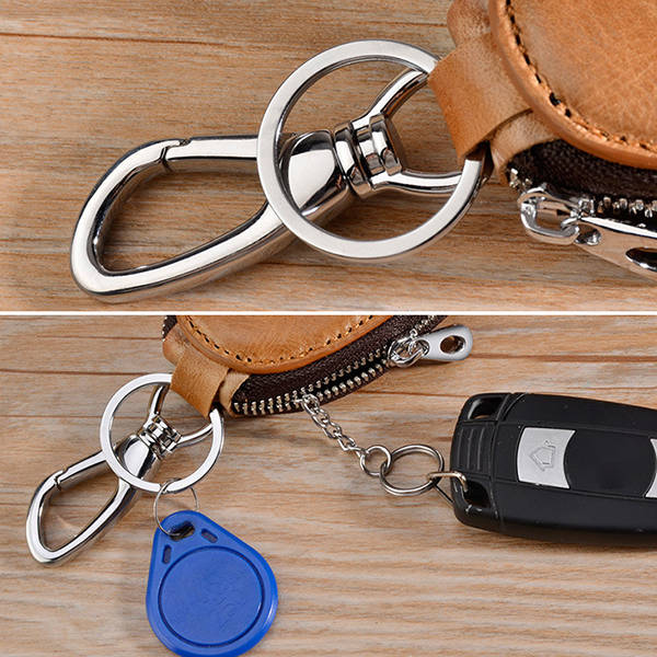 New Men Genuine Leather Car Key Case Key Bag Holder