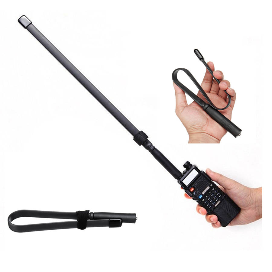 Tactical Antenna SMA-Female Dual Band VHF UHF 144/430Mhz for Baofeng UV-5R/