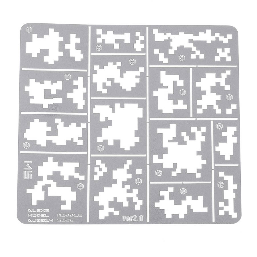 1/35 Stainless Steel AFV Digital Camo Spray Template Stenciling Leakage Spray Mould