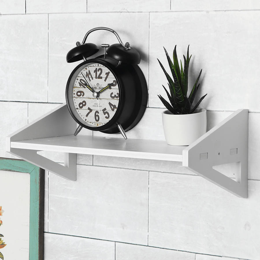 1 Piece Wall-mounted Storage Shelf Rack Punch Free Wall Hanging Bookshelf Home Decoratio...-(Size S)