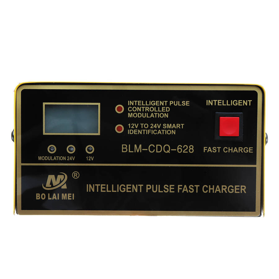 New 12V/24V Lead Acid & Lithium Battery Charger for Auto Car Pulse Repair Fast Charge