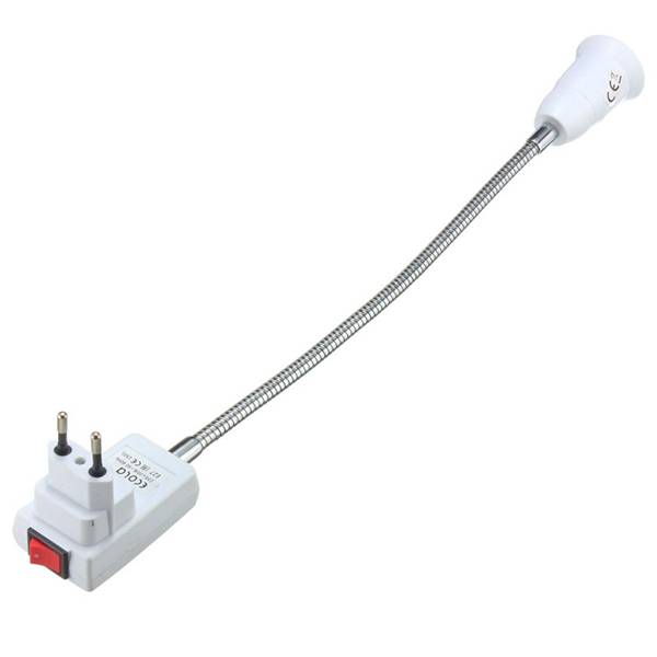 New E27 Light Lamp Bulb Holder Flexible Extension Converter Switch Adapter Socke