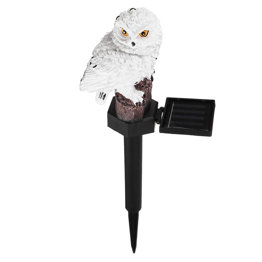 Solar Powered Owl LED Lawn Light Waterproof Garden Yard Landscape Orname