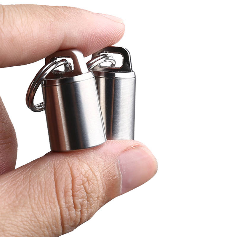 XANES Multifunctional Mini Medicines Storage Can EDC Sealed Capsule Titanium Waterproof Shell Contai