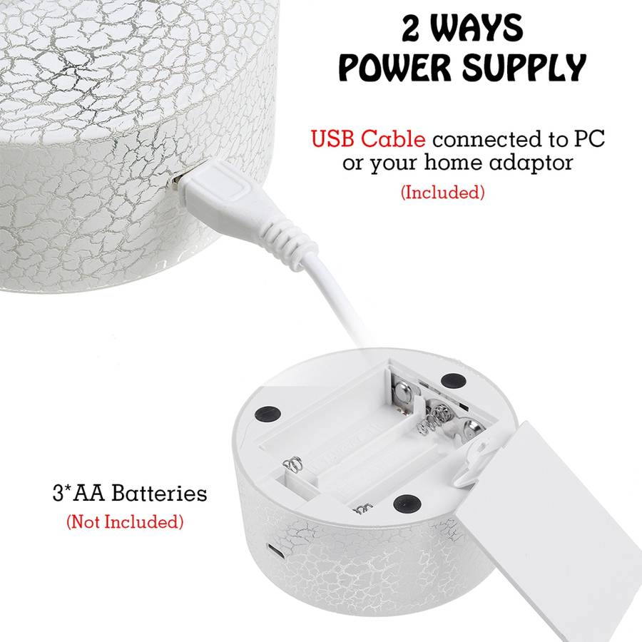 New 3D Illusion Night Light Touch Remote Control Home Decor Table Desk Sleeping